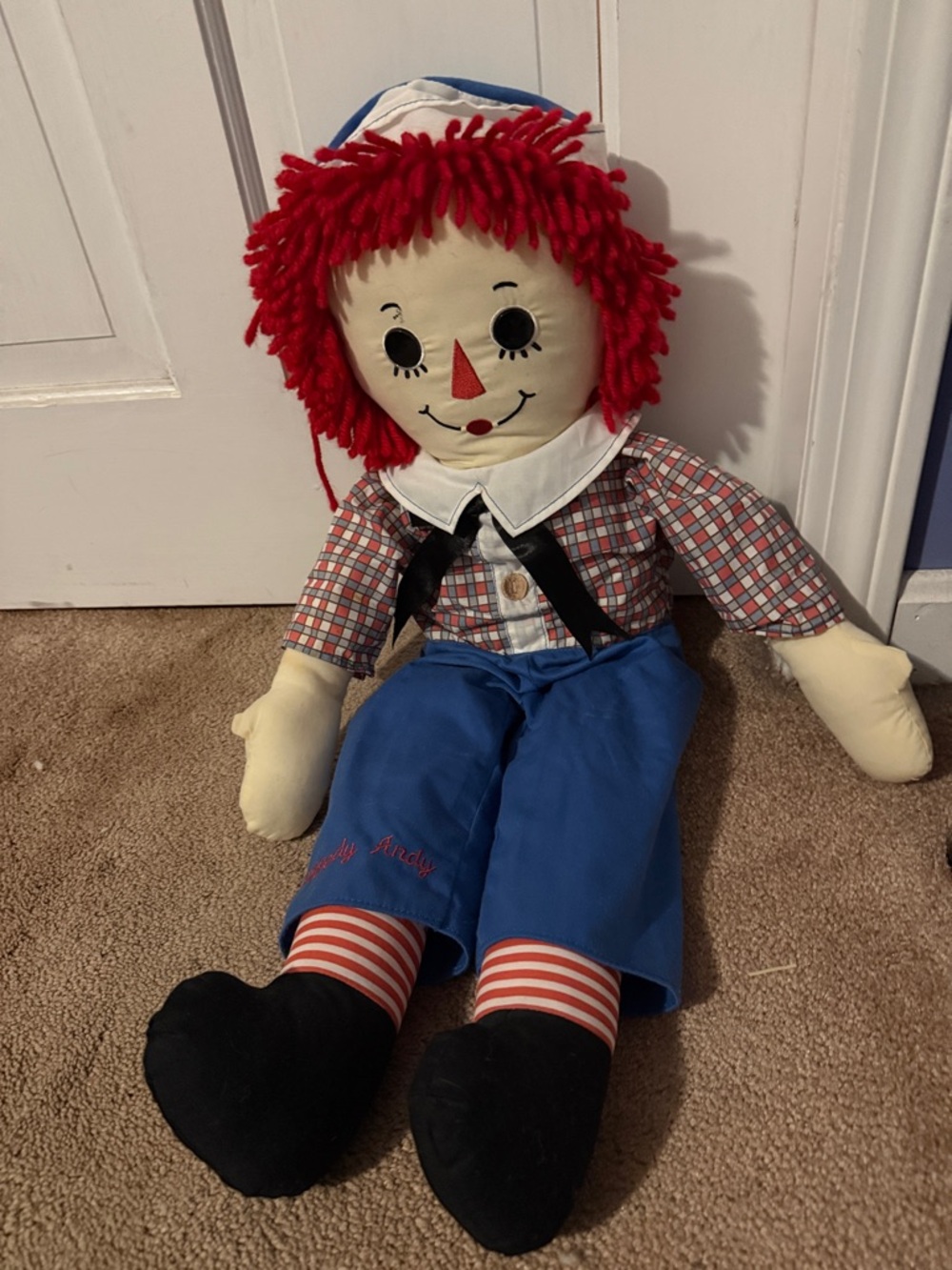 Classic Raggedy Andy Doll in Blue Outfit